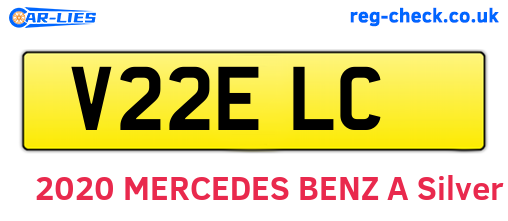 V22ELC are the vehicle registration plates.