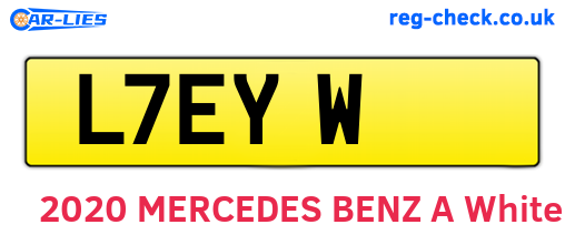L7EYW are the vehicle registration plates.