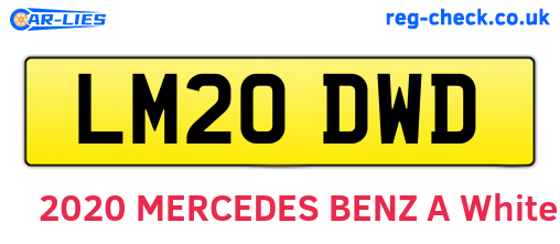 LM20DWD are the vehicle registration plates.