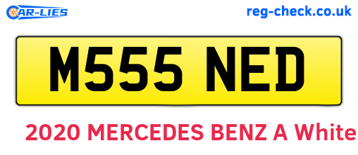 M555NED are the vehicle registration plates.