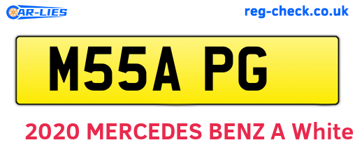 M55APG are the vehicle registration plates.