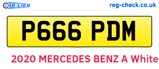 P666PDM are the vehicle registration plates.