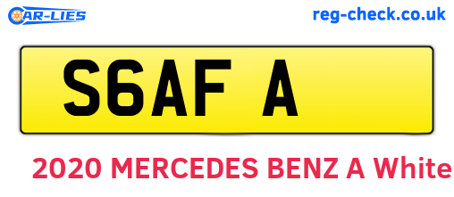 S6AFA are the vehicle registration plates.