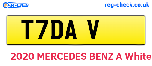 T7DAV are the vehicle registration plates.