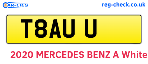 T8AUU are the vehicle registration plates.