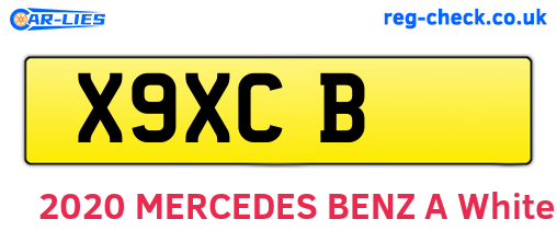 X9XCB are the vehicle registration plates.