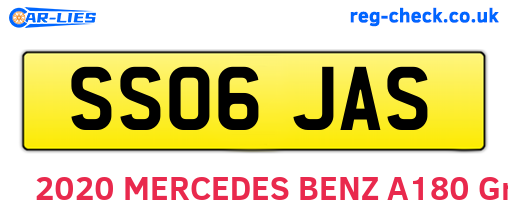 SS06JAS are the vehicle registration plates.