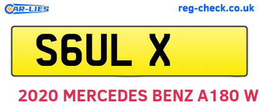 S6ULX are the vehicle registration plates.