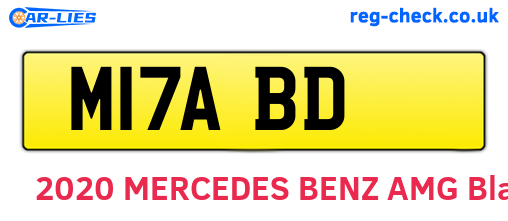 M17ABD are the vehicle registration plates.