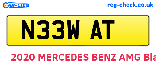 N33WAT are the vehicle registration plates.