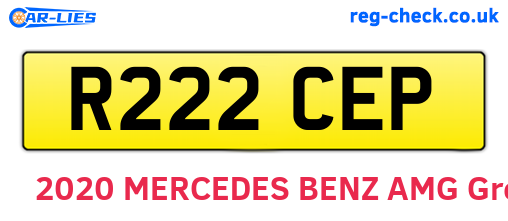R222CEP are the vehicle registration plates.