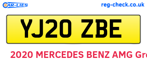 YJ20ZBE are the vehicle registration plates.