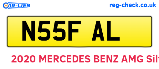 N55FAL are the vehicle registration plates.