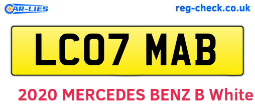 LC07MAB are the vehicle registration plates.