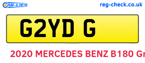 G2YDG are the vehicle registration plates.