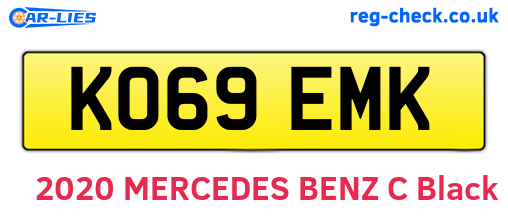 KO69EMK are the vehicle registration plates.