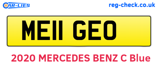 ME11GEO are the vehicle registration plates.