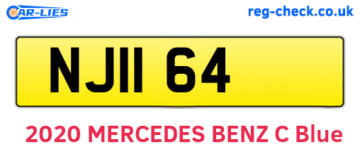NJI164 are the vehicle registration plates.