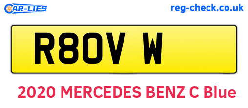 R8OVW are the vehicle registration plates.