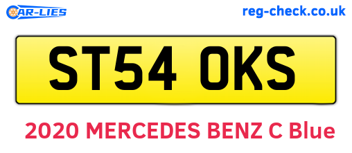 ST54OKS are the vehicle registration plates.