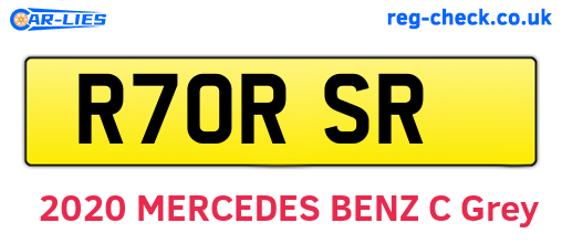 R70RSR are the vehicle registration plates.