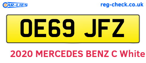 OE69JFZ are the vehicle registration plates.
