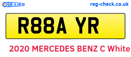 R88AYR are the vehicle registration plates.