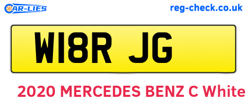 W18RJG are the vehicle registration plates.