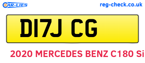 D17JCG are the vehicle registration plates.