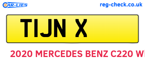 T1JNX are the vehicle registration plates.
