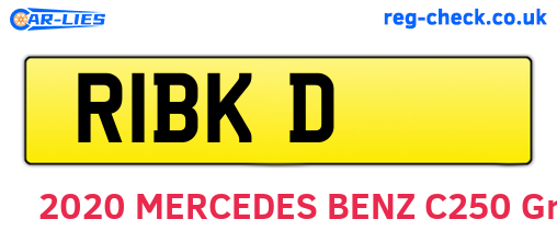 R1BKD are the vehicle registration plates.