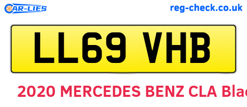 LL69VHB are the vehicle registration plates.