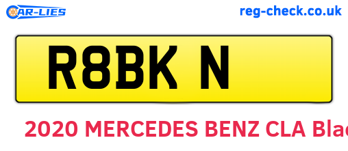 R8BKN are the vehicle registration plates.