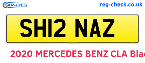 SH12NAZ are the vehicle registration plates.