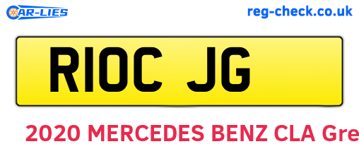 R10CJG are the vehicle registration plates.