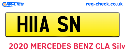 H11ASN are the vehicle registration plates.