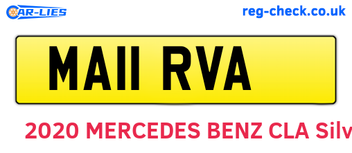 MA11RVA are the vehicle registration plates.