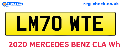 LM70WTE are the vehicle registration plates.