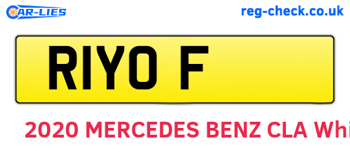 R1YOF are the vehicle registration plates.