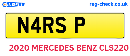 N4RSP are the vehicle registration plates.