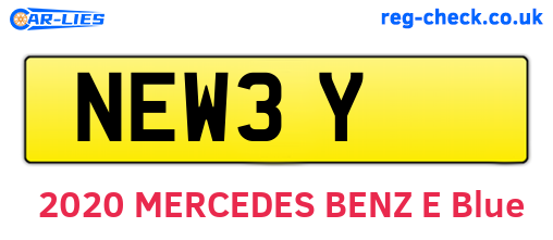 NEW3Y are the vehicle registration plates.