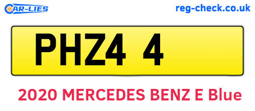 PHZ44 are the vehicle registration plates.