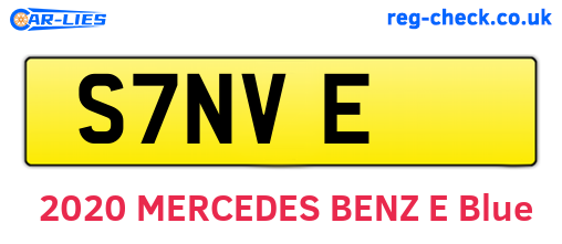 S7NVE are the vehicle registration plates.