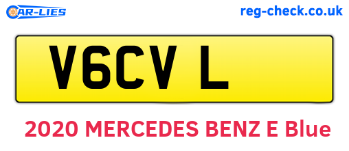 V6CVL are the vehicle registration plates.