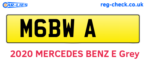 M6BWA are the vehicle registration plates.