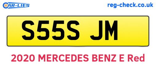 S55SJM are the vehicle registration plates.