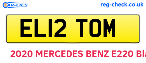 EL12TOM are the vehicle registration plates.