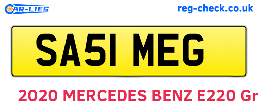 SA51MEG are the vehicle registration plates.