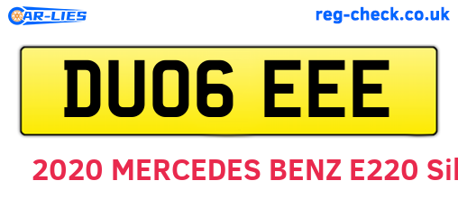 DU06EEE are the vehicle registration plates.