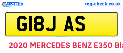 G18JAS are the vehicle registration plates.